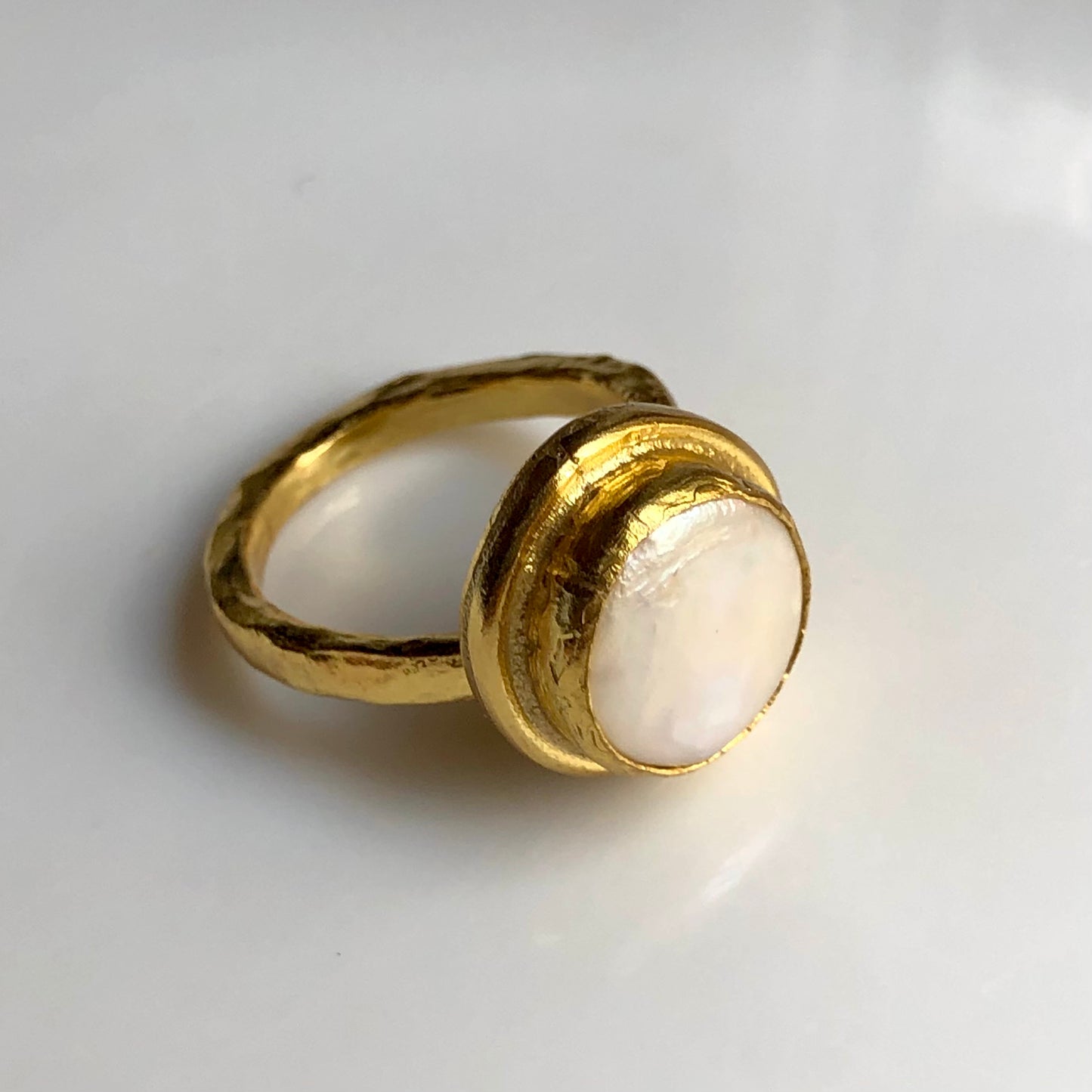 Cleopatra's Pearl Gemstone Ring